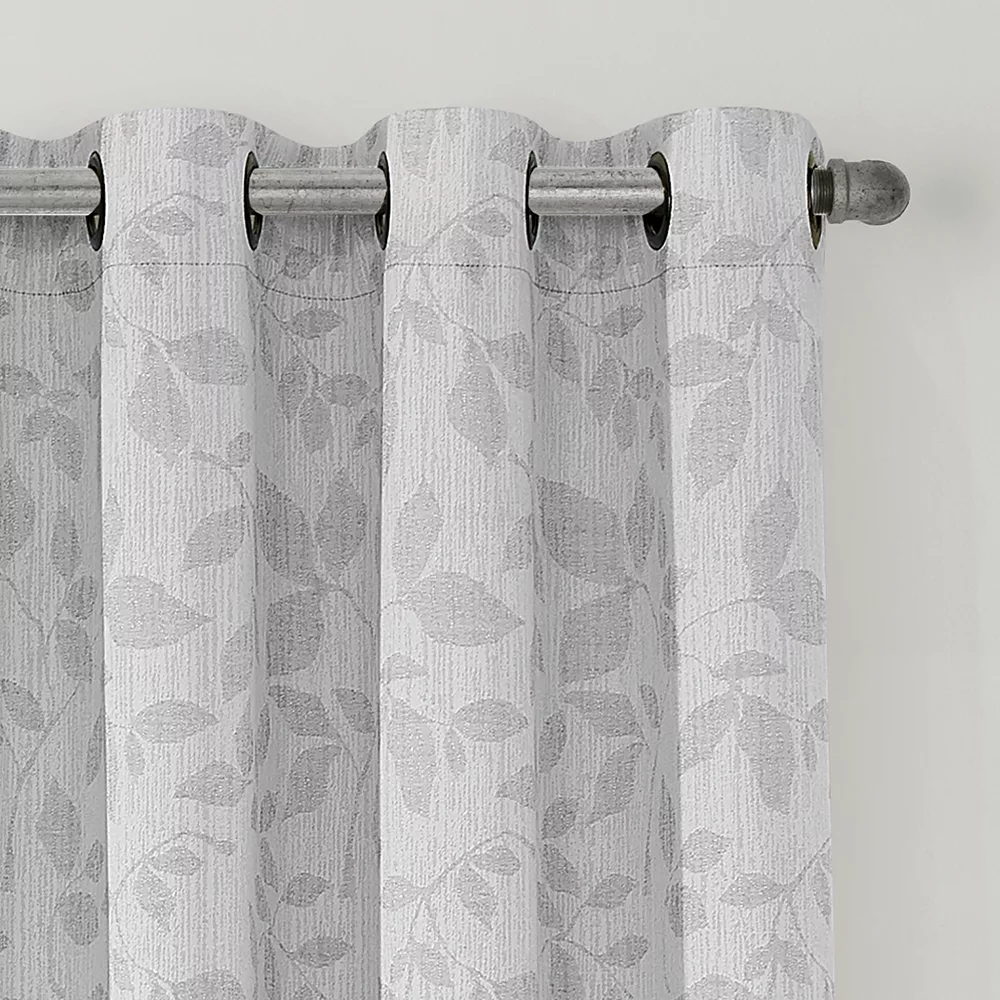 Sonoma Goods For Life® 2-pack Jacquard Woven Leaf Blackout Curtain 4 Sonoma Goods For Life® 2-pack Jacquard Woven Leaf Blackout Curtain - Image 2