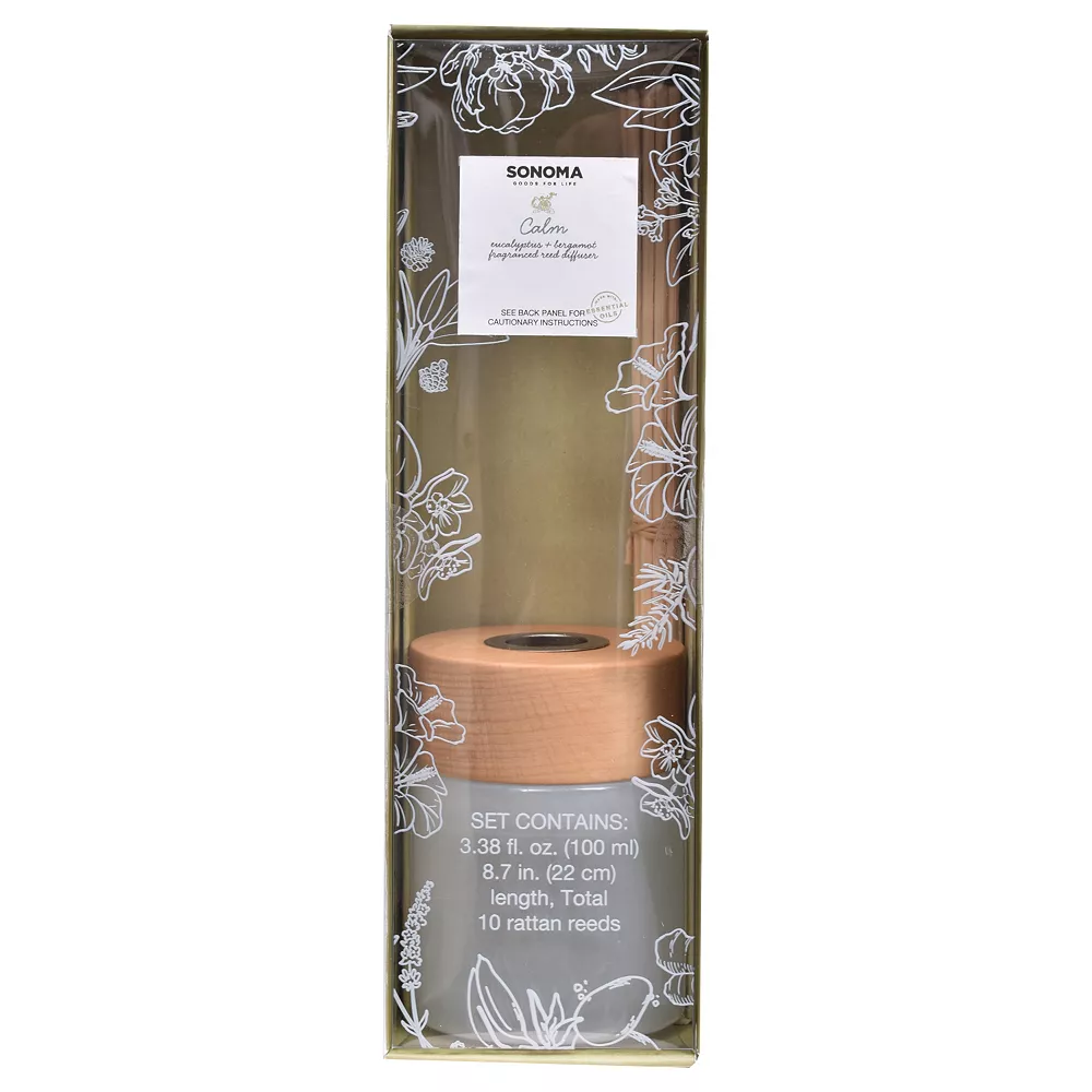 Sonoma Goods For Life® Spa Calm Eucalyptus & Bergamot Reed Diffuser 3 Sonoma Goods For Life® Spa Calm Eucalyptus & Bergamot Reed Diffuser
