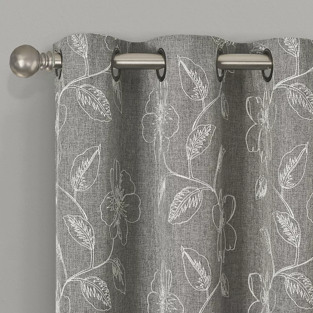 Sonoma Goods For Life® 2-pack Floral Embroidered Dynasty Blackout Window Curtains 4 Sonoma Goods For Life® 2-pack Floral Embroidered Dynasty Blackout Window Curtains - Image 2