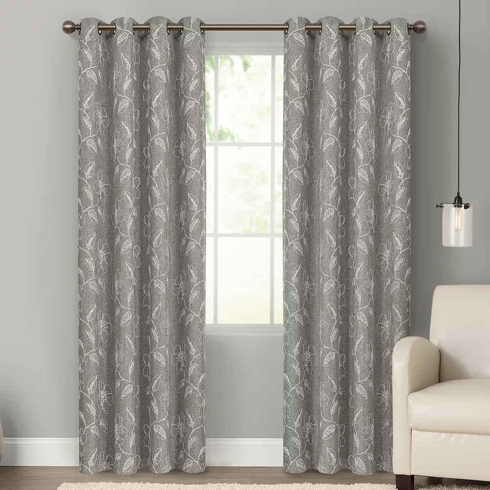 Sonoma Goods For Life® 2-pack Floral Embroidered Dynasty Blackout Window Curtains 3 Sonoma Goods For Life® 2-pack Floral Embroidered Dynasty Blackout Window Curtains