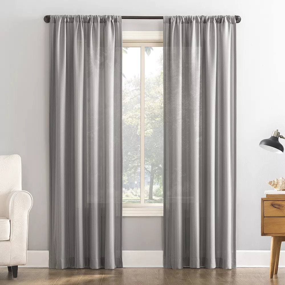 Sonoma Goods For Life® Recycled Polyester Vertical Stripe Sheer Window Curtain 3 Sonoma Goods For Life® Recycled Polyester Vertical Stripe Sheer Window Curtain