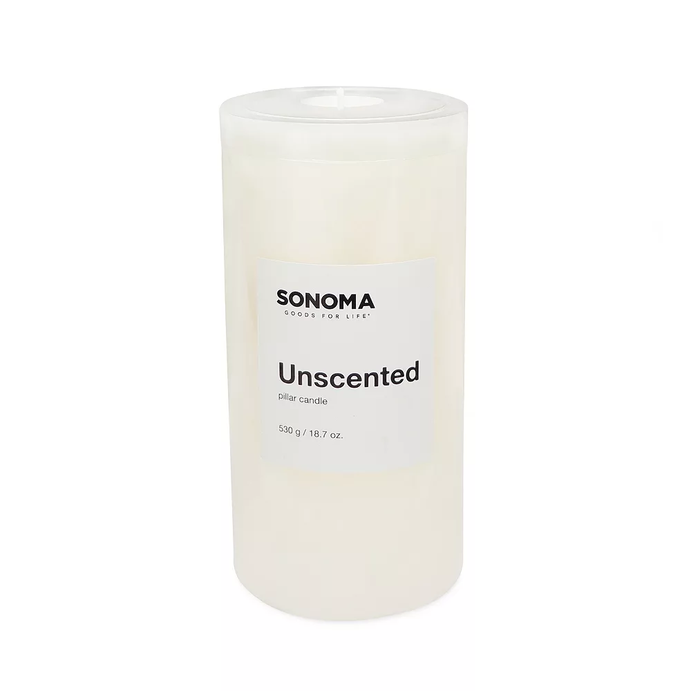 Sonoma Goods For Life® Unscented 3" X 6" Pillar Candle 3 Sonoma Goods For Life® Unscented 3" X 6" Pillar Candle