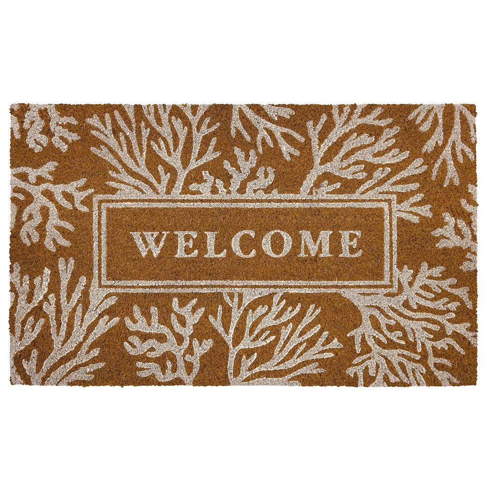 Sonoma Goods For Life® Coral "Welcome" Coir Doormat - 18'' X 30'' 3 Sonoma Goods For Life® Coral "Welcome" Coir Doormat - 18'' X 30''