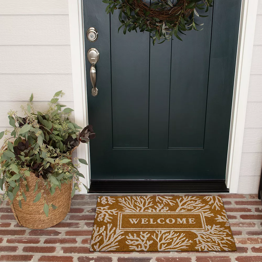 Sonoma Goods For Life® Coral "Welcome" Coir Doormat - 18'' X 30'' 4 Sonoma Goods For Life® Coral "Welcome" Coir Doormat - 18'' X 30'' - Image 2