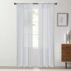 Sonoma Goods For Life® Window Pane Sheer 2-pack Window Curtain Set
