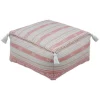 Sonoma Goods For Life® Coral Striped Geo Indoor / Outdoor Square Pouf 2 Sonoma Goods For Life® Coral Striped Geo Indoor / Outdoor Square Pouf -Sonoma Goods For Life ® Sales Store 5643413