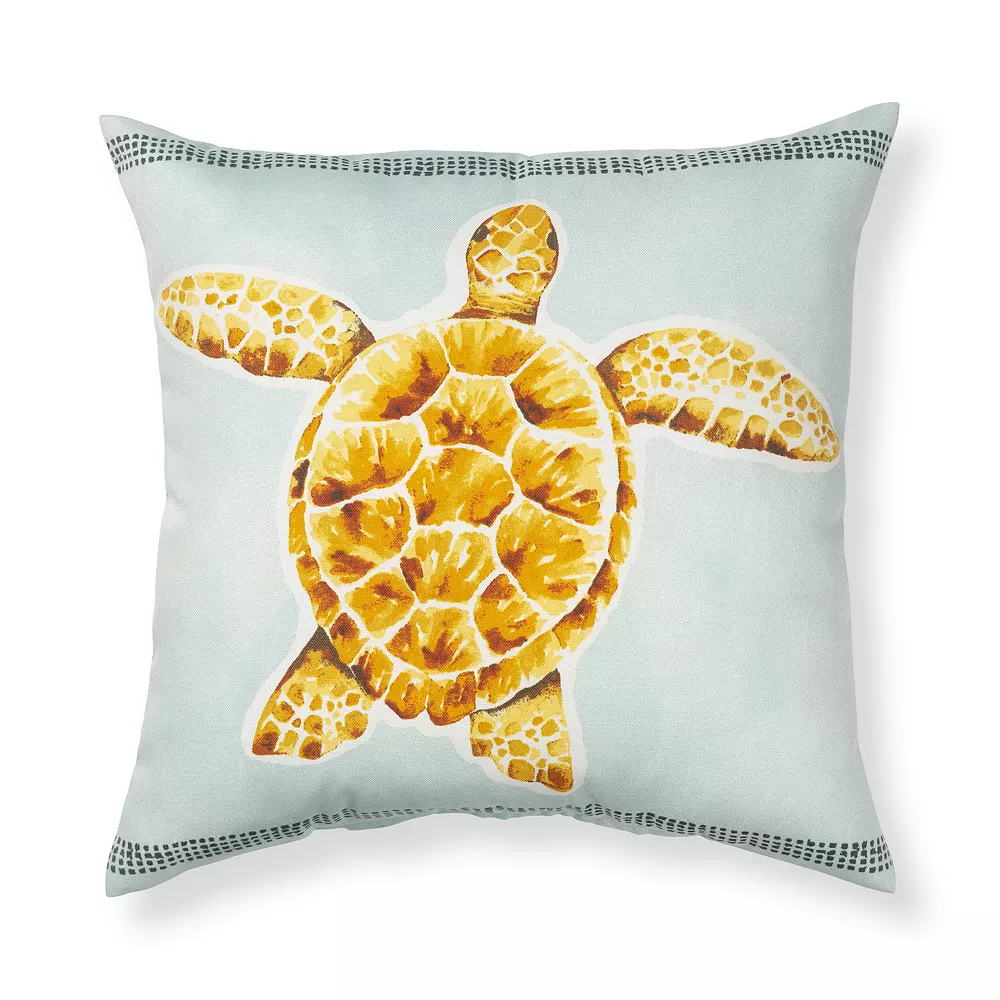 Sonoma Goods For Life® 17" X 17" Turtle Outdoor Throw Pillow 3 Sonoma Goods For Life® 17" X 17" Turtle Outdoor Throw Pillow