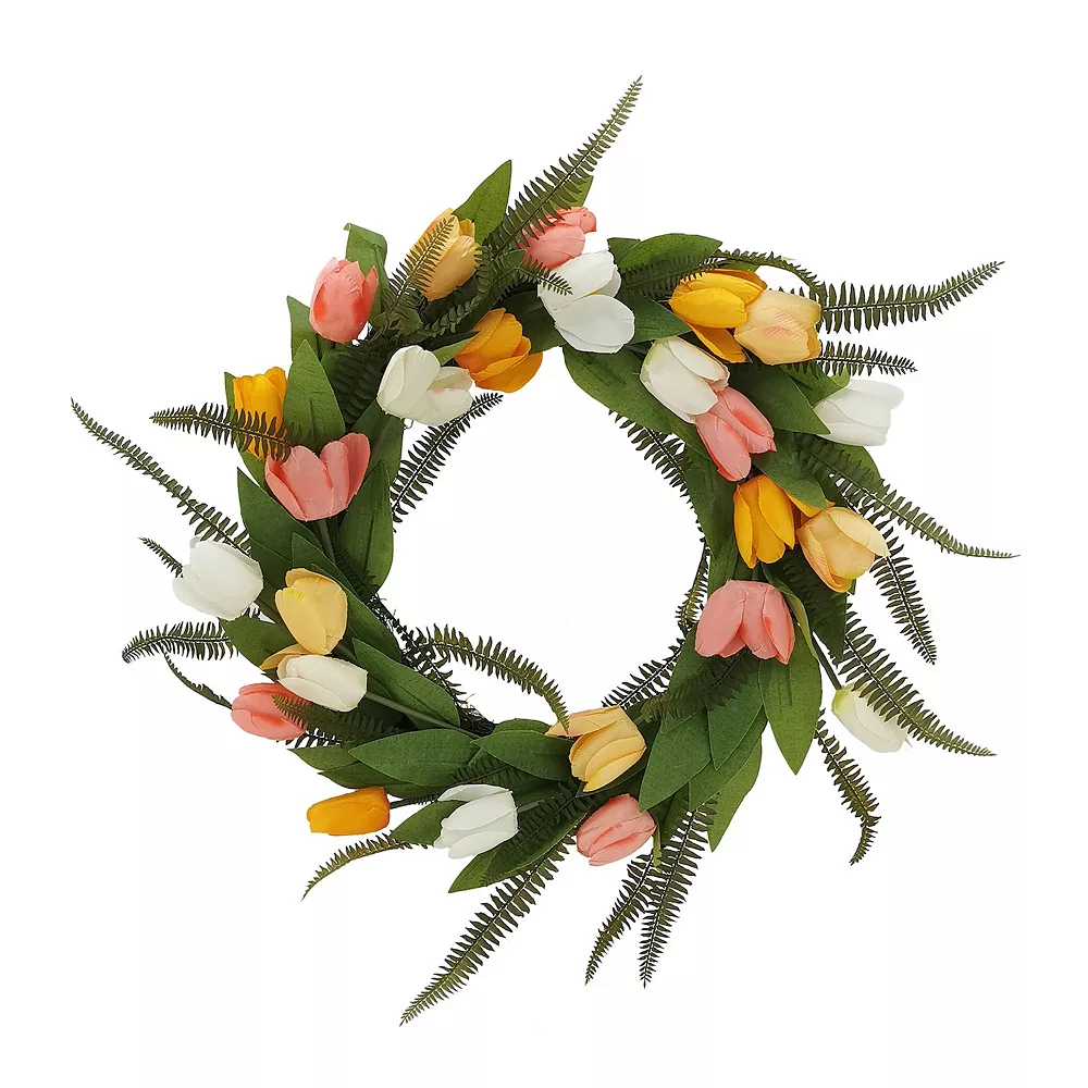 Sonoma Goods For Life® Artificial Tulips Fern Wreath 3 Sonoma Goods For Life® Artificial Tulips Fern Wreath