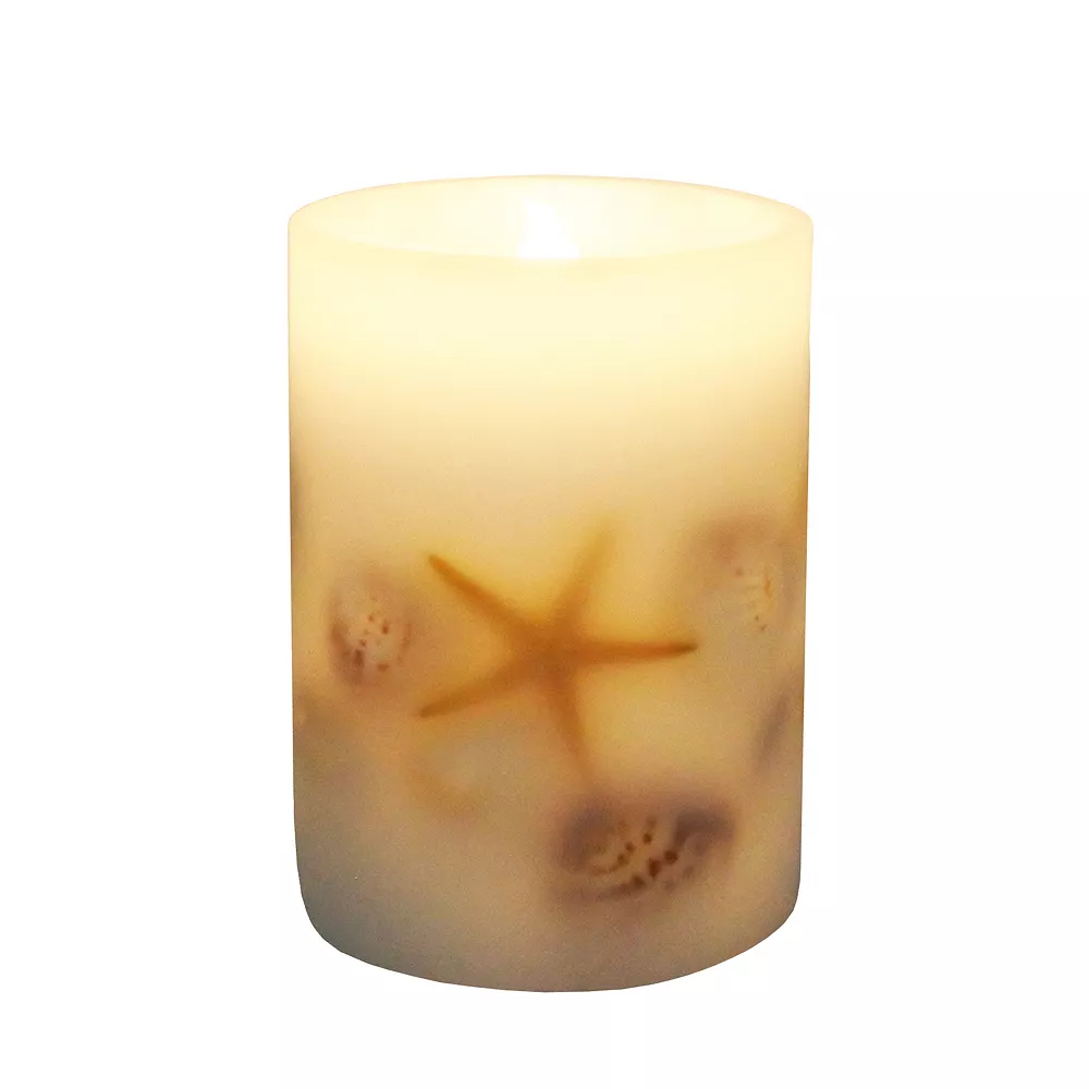 Sonoma Goods For Life® Seashell LED Short Pillar Candle 3 Sonoma Goods For Life® Seashell LED Short Pillar Candle