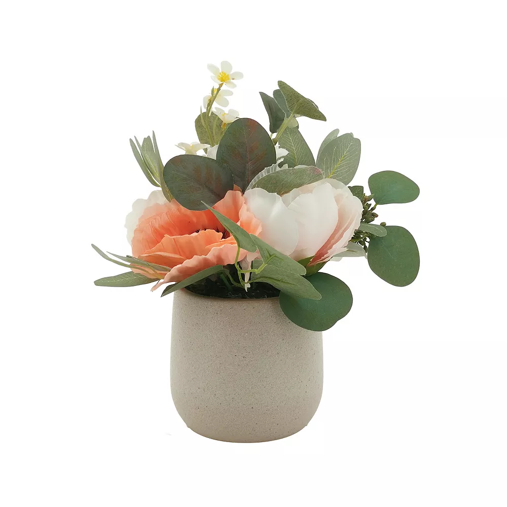 Sonoma Goods For Life® Artificial Poppy Eucalyptus Arrangement Table Decor 6 Sonoma Goods For Life® Artificial Poppy Eucalyptus Arrangement Table Decor - Image 4