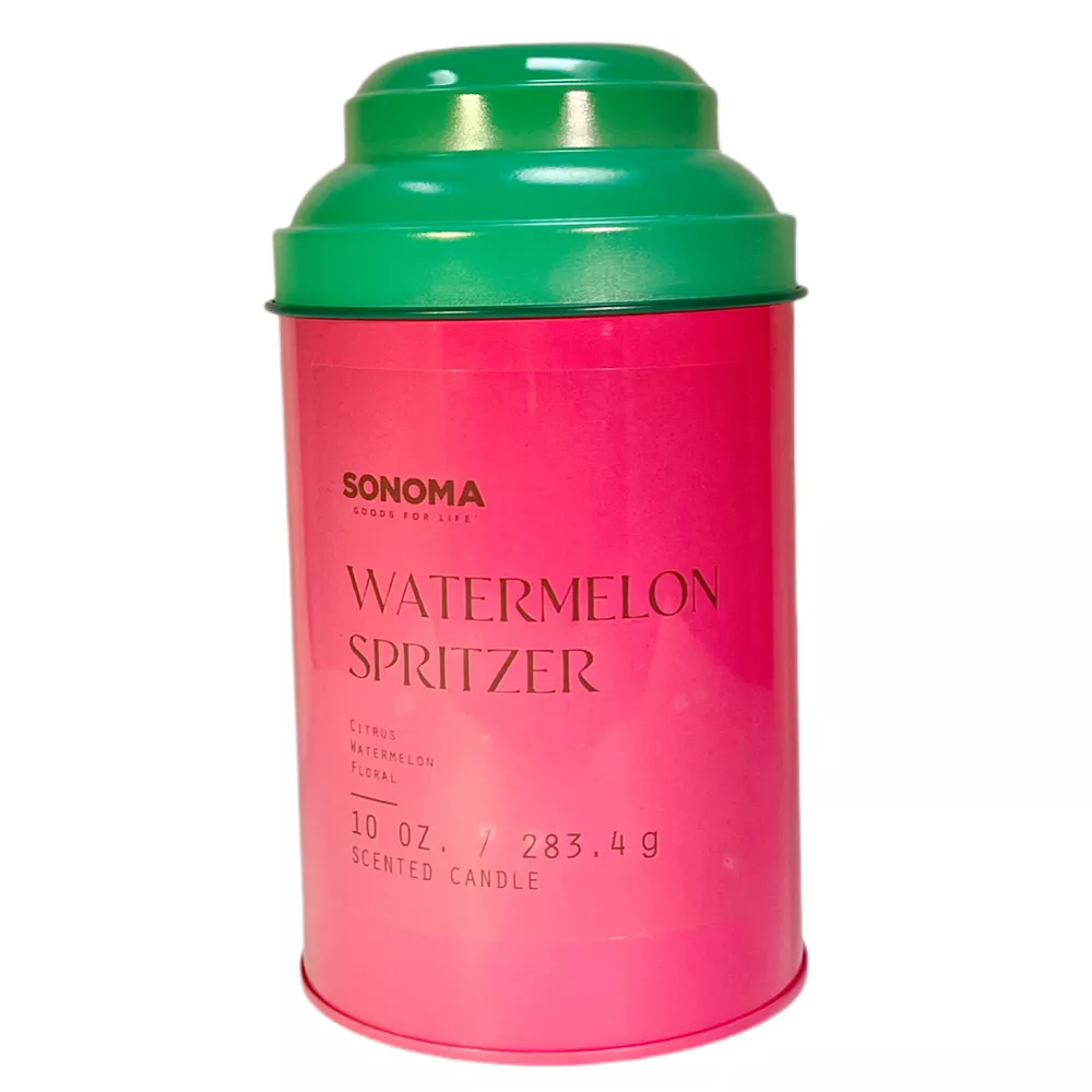 Sonoma Goods For Life® Tin Drink Collection Lavender Watermelon Spritzer 10-oz. Candle Jar 3 Sonoma Goods For Life® Tin Drink Collection Lavender Watermelon Spritzer 10-oz. Candle Jar