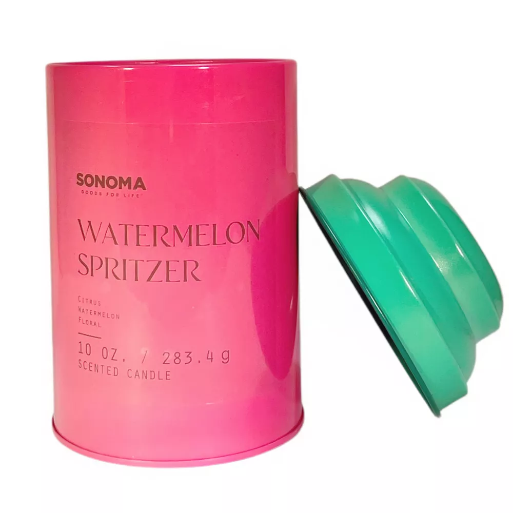 Sonoma Goods For Life® Tin Drink Collection Lavender Watermelon Spritzer 10-oz. Candle Jar 4 Sonoma Goods For Life® Tin Drink Collection Lavender Watermelon Spritzer 10-oz. Candle Jar - Image 2