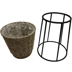 Sonoma Goods For Life® Large Seagrass Planter With Metal Stand -Sonoma Goods For Life ® Sales Store 5920619 ALT2