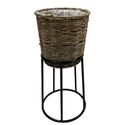 Sonoma Goods For Life® Small Seagrass Planter With Metal Stand